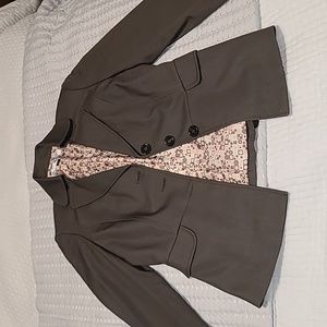 Tahari Arthur S. Levine Taupe Brown Blazer Suit Set